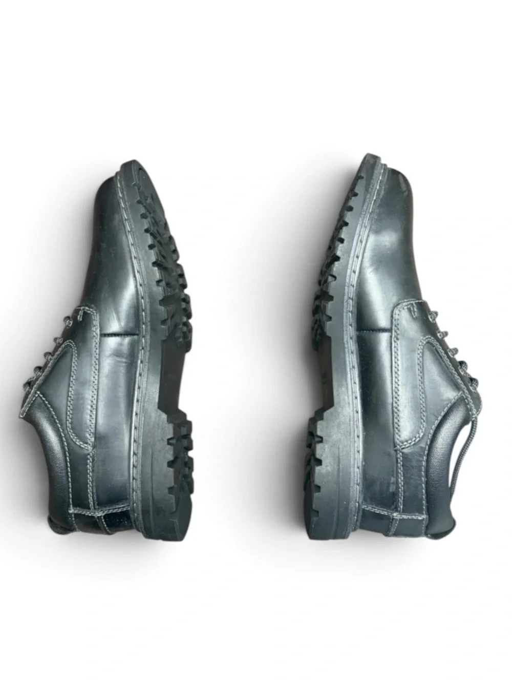 Classic Men's Black Lace-Up Work Shoes